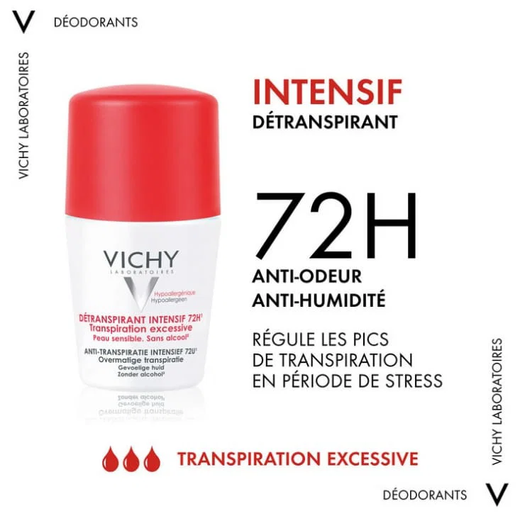 VICHY Détranspirant Intensif 72H Transpiration Excessive 50ml