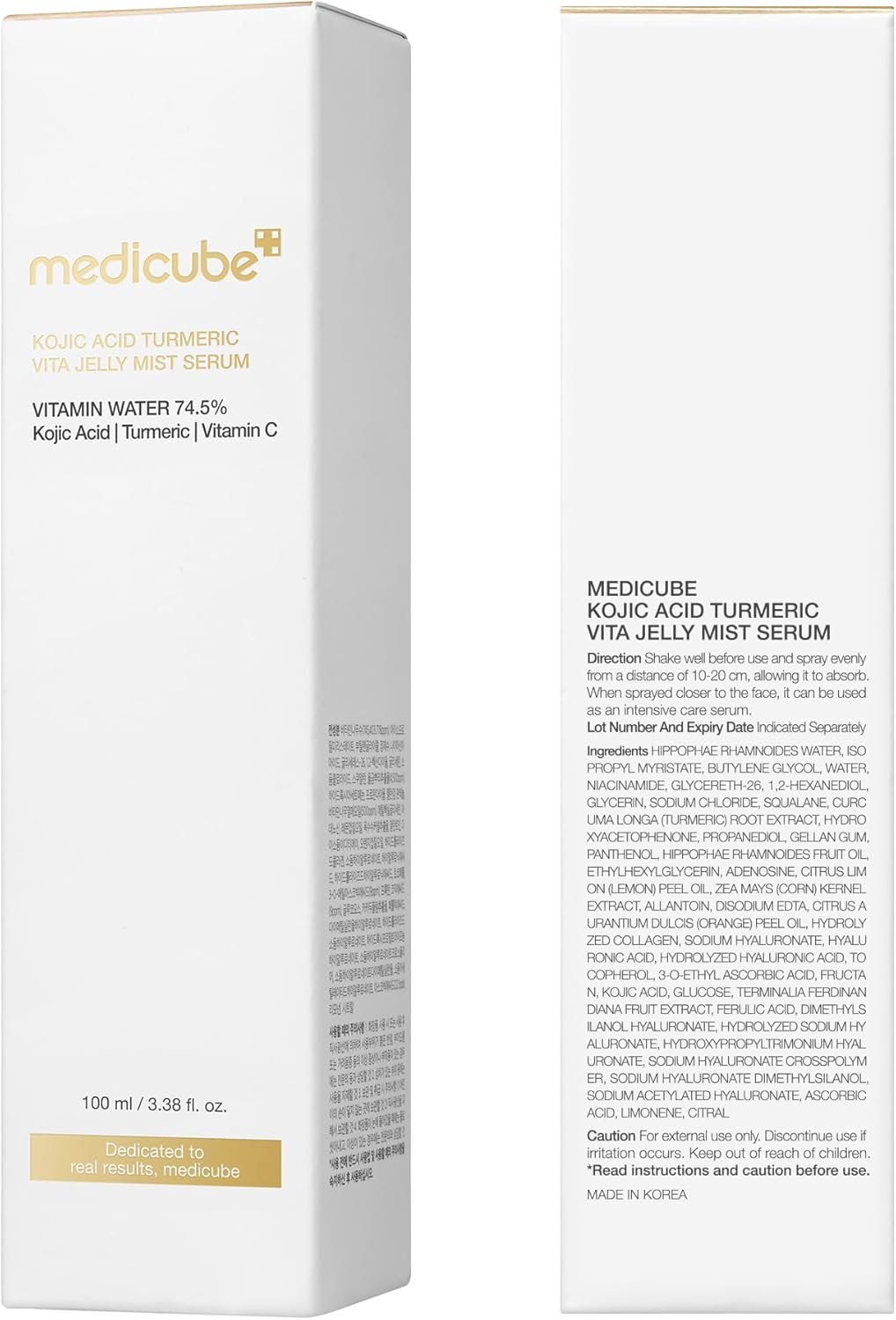 Medicube Vitamin Coric Acid Serum Mist, Spray Serum, Mist Lotion, Jelly Texture, Moisturizing Mist, Moisturizing Serum, Moisturizing Mist, Essence Mist, Dual-Layer, Lotion, Sensitive Skin, Dry Skin
