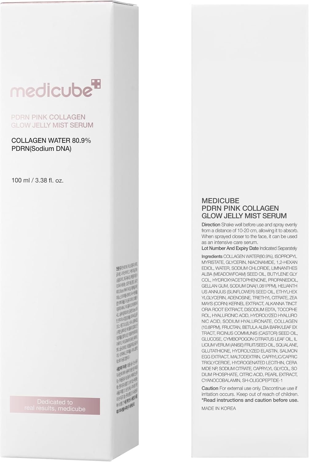 Medicube PDRN Pink Jelly Serum Mist, Spray Serum, Mist Lotion, Moisturizing Mist, Moisturizing Serum, Essence Mist, Dual-Layer, Lotion, Sensitive Skin, Dry Skin, Elastic, Pores, Texture