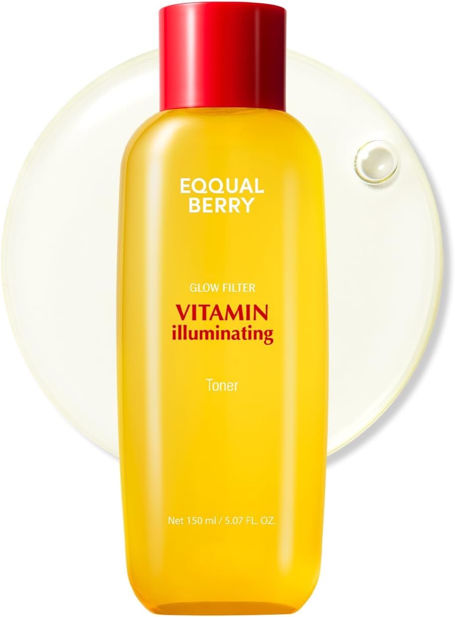 EQQUALBERRY Vitamin Illuminating Toner – Brightening Vitamin C & Niacinamide 3% | Gentle Daily Exfoliating | Skin-Prep Hydration for Glowy Skin