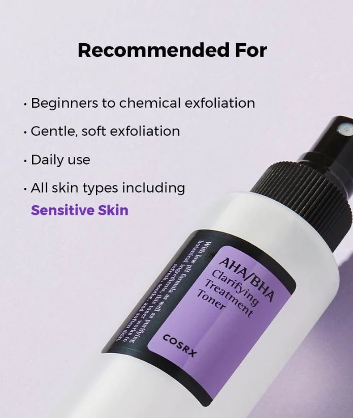 COSRX AHA/BHA Clarifying Treatment Toner تونر بخاخ منقي بحمض ألفا هيدروكسي 150ml