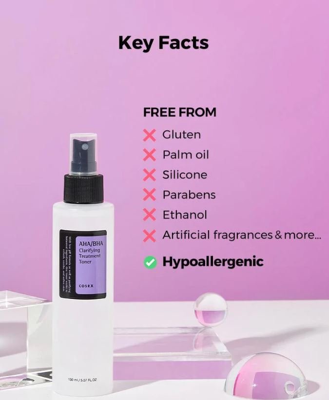 COSRX AHA/BHA Clarifying Treatment Toner تونر بخاخ منقي بحمض ألفا هيدروكسي 150ml