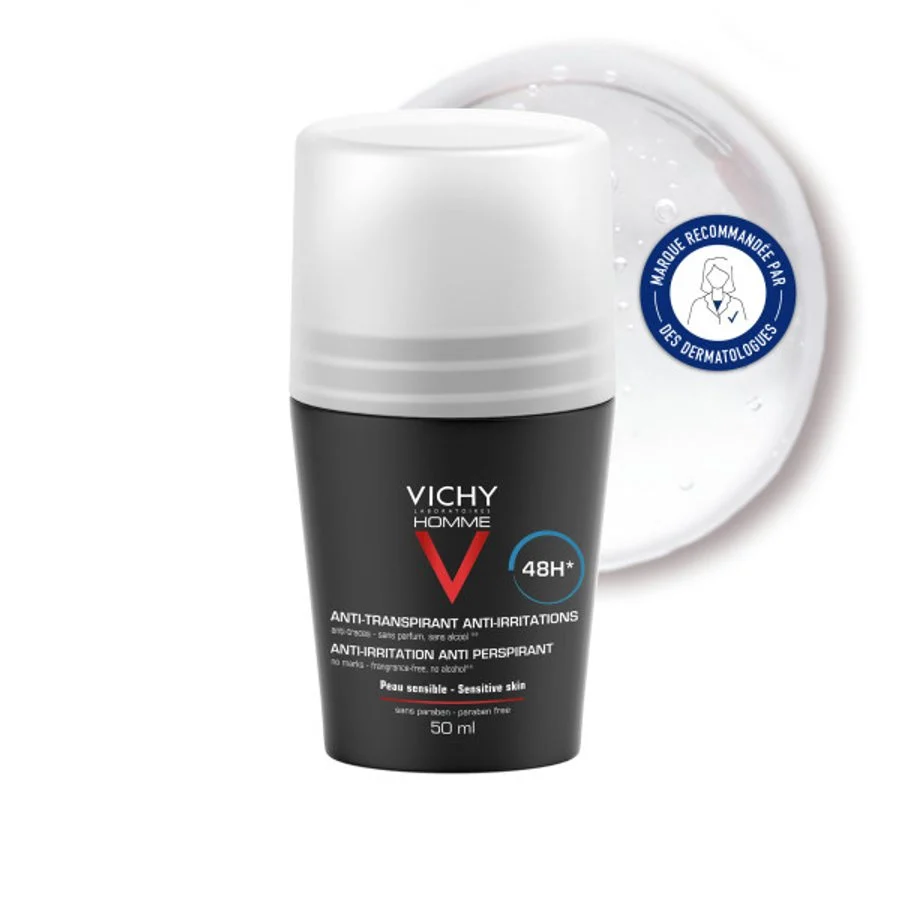 VICHY HOMME DÉODORANT ROLL-ON ANTI-TRANSPIRANT ET ANTI-IRRITATIONS 48H