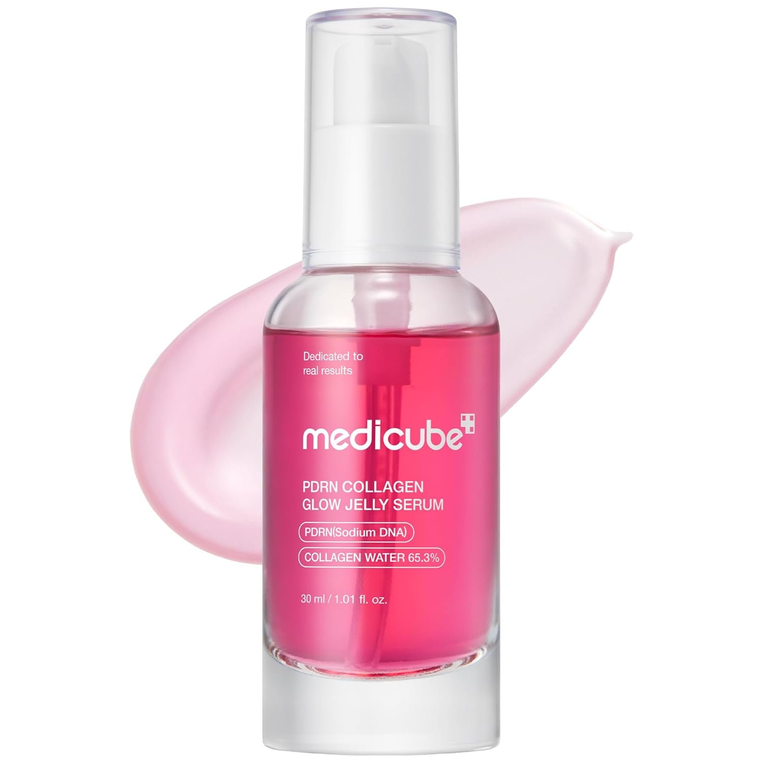 medicube PDRN Pink Collagen Glow Jelly Serum | Lightweight Water-Jelly For Plump & Supple Skin | Radiance & Elasticity Care with PDRN, Collagen, Niacinamide | Korean Skin Care 1.01 fl.oz