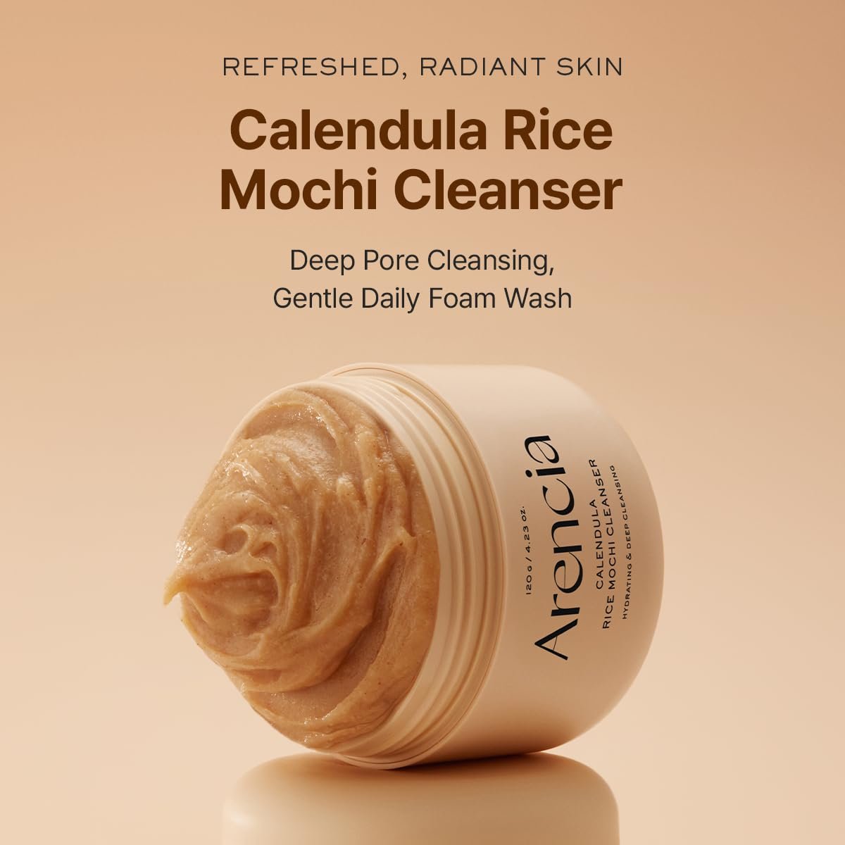 Arencia Calendula Rice Mochi Fresh Cleanser – Moisturizing, Brightening & Deep-Cleansing (4.23oz)