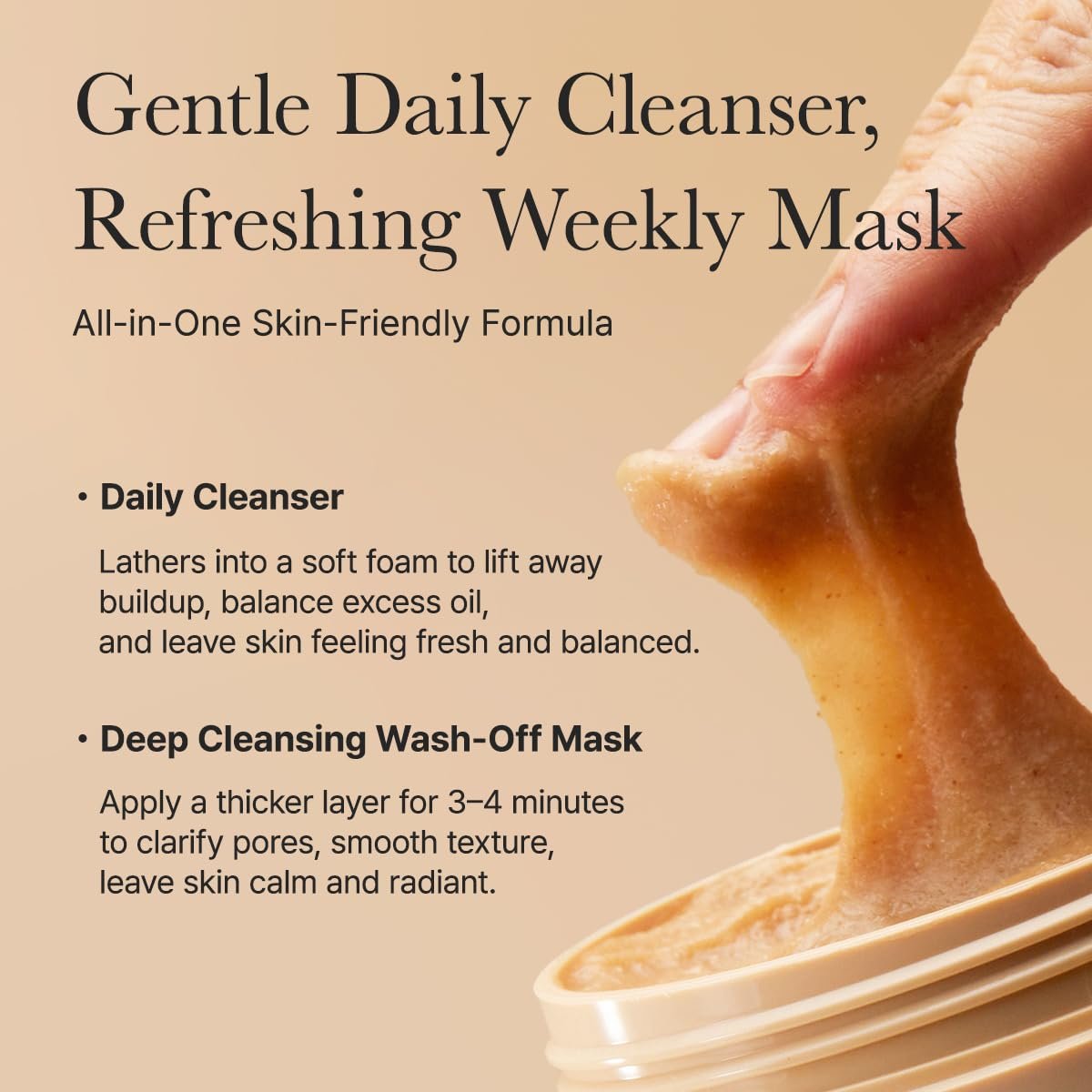 Arencia Calendula Rice Mochi Fresh Cleanser – Moisturizing, Brightening & Deep-Cleansing (4.23oz)
