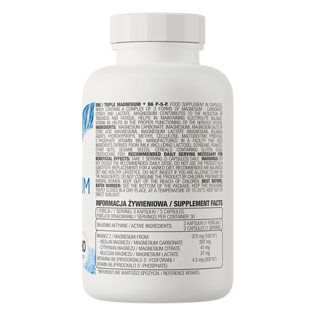 OstroVit Triple Magnesium + B6 P-5-P 90 capsules