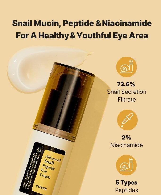 COSRX Advanced Snail Peptide Eye Cream كريم العين بالحلزون والبيتيد
