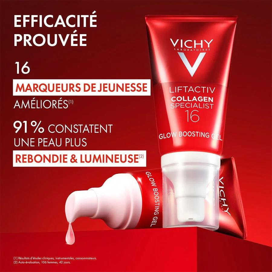 VICHY Liftactiv Collagen Specialist 16 Glow Boosting Gel, Gel Eclat