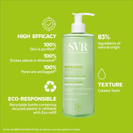 SVR Sebiaclear Gel Moussant 400ml