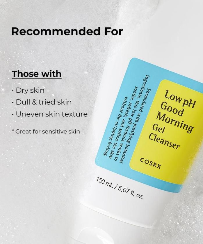 COSRX Low pH Good Morning Gel Cleanser غسول جل صباح الخير منخفض الحموضة 150ml