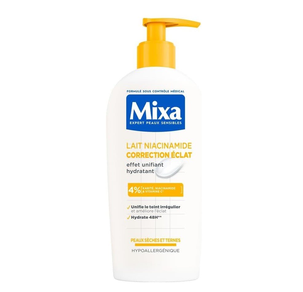 Mixa Niacinamide Milk Correction Radiance Dry Skin Shea Vitamin C 250 ml ميكسا نياسيناميد