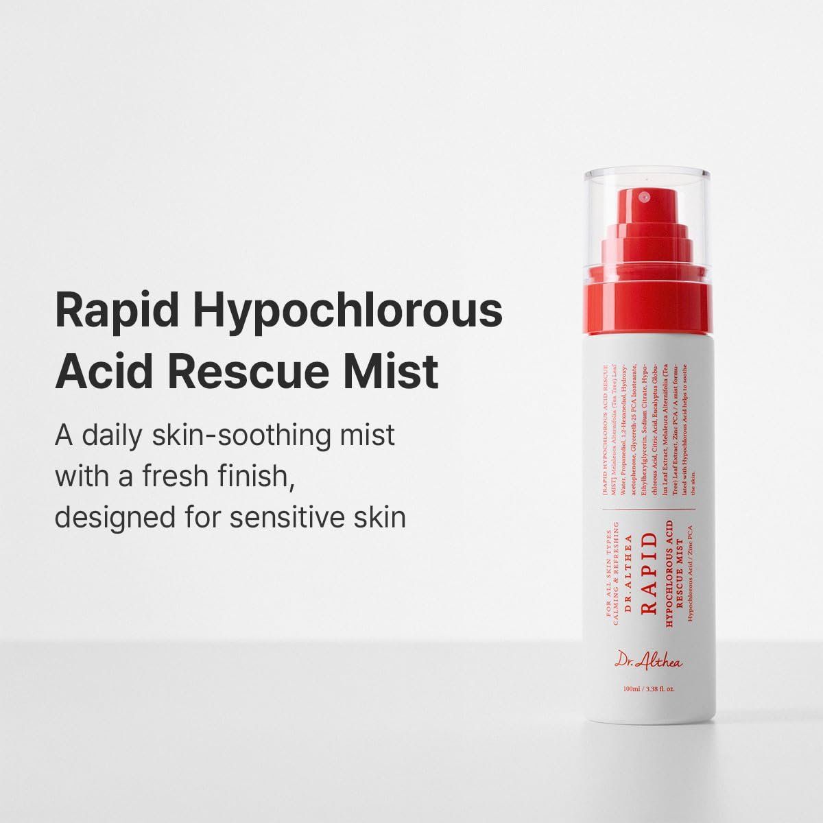 Dr.Althea Rapid Hypochlorous Acid Rescue Mist, Korean Skin Care, 2.02 Fl Oz