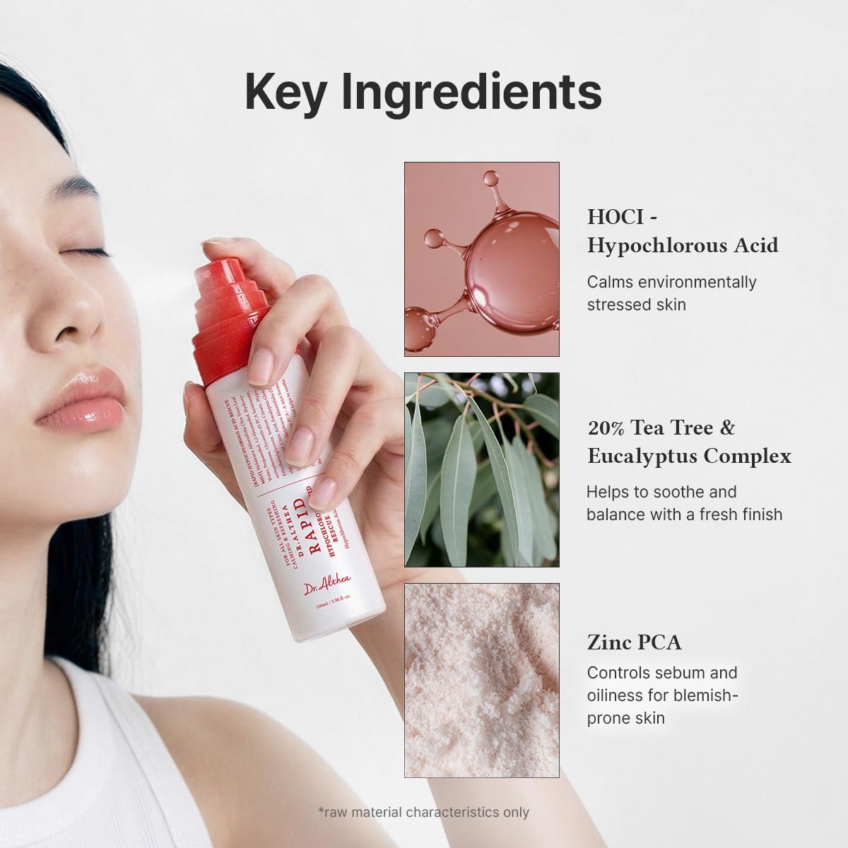 Dr.Althea Rapid Hypochlorous Acid Rescue Mist, Korean Skin Care, 2.02 Fl Oz