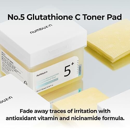 numbuzin No.5+ Niacinamide Concentré Toner Pad | Glutathion Niacinamide P