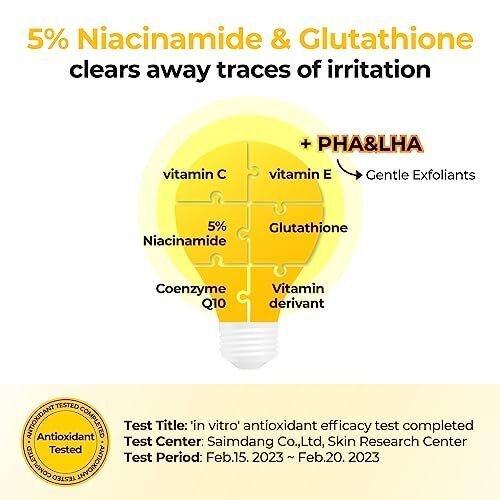 numbuzin No.5+ Niacinamide Concentré Toner Pad | Glutathion Niacinamide P