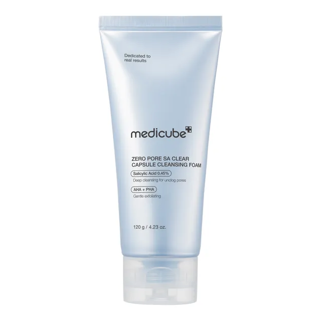 medicube – Zero Pore SA Clear Capsule Cleansing Foam – Mousse nettoyante acide salicylique anti-pores