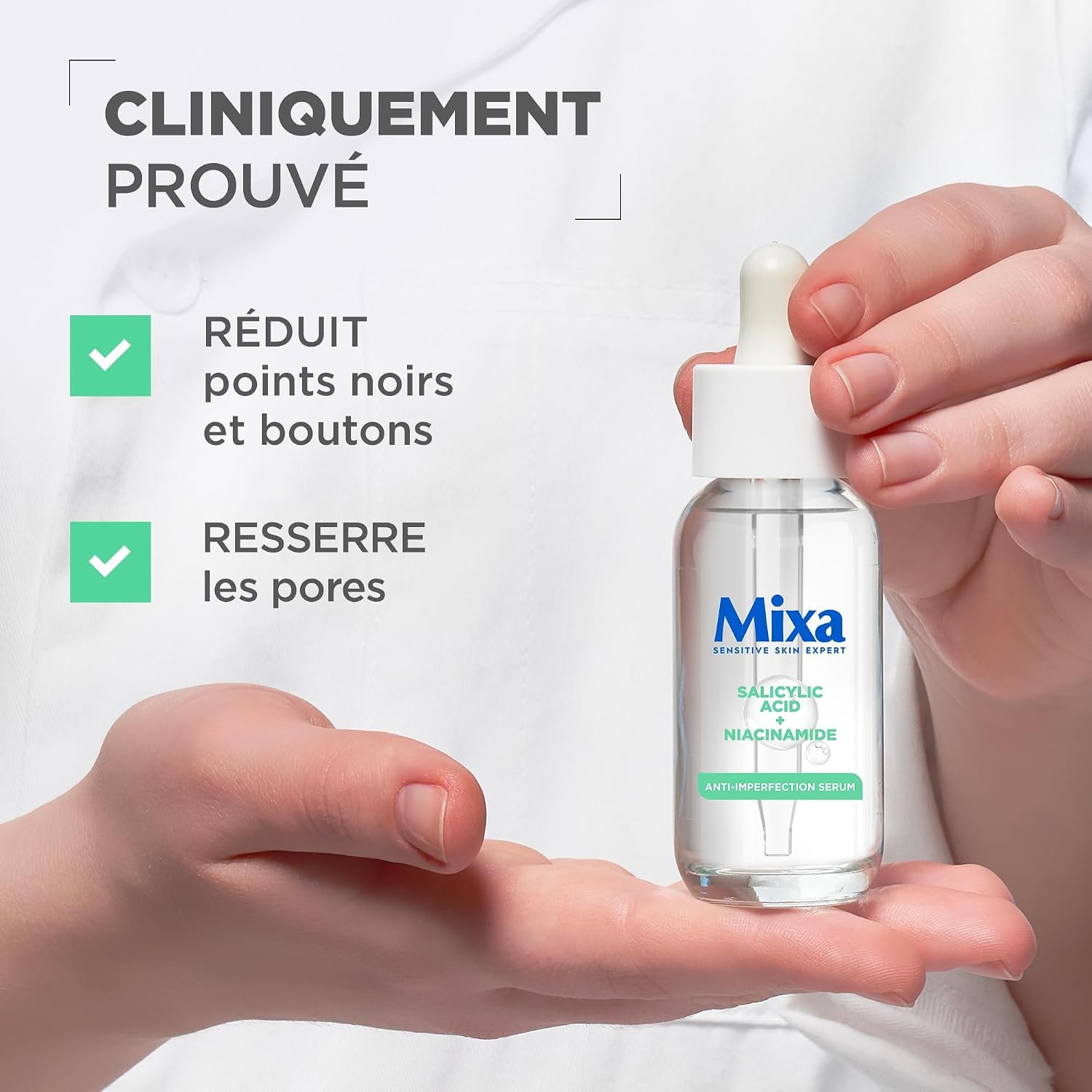 Mixa Anti-Imperfection Serum with Salicylic Acid and Niacinamide, Sensitive Skin 30 ml
