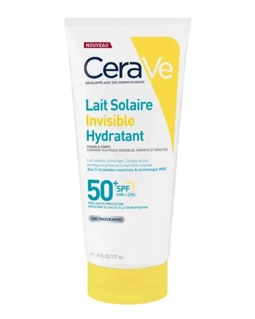 CeraVe, Lait Solaire Invisible Hydratant 24h SPF50+ 75 ml