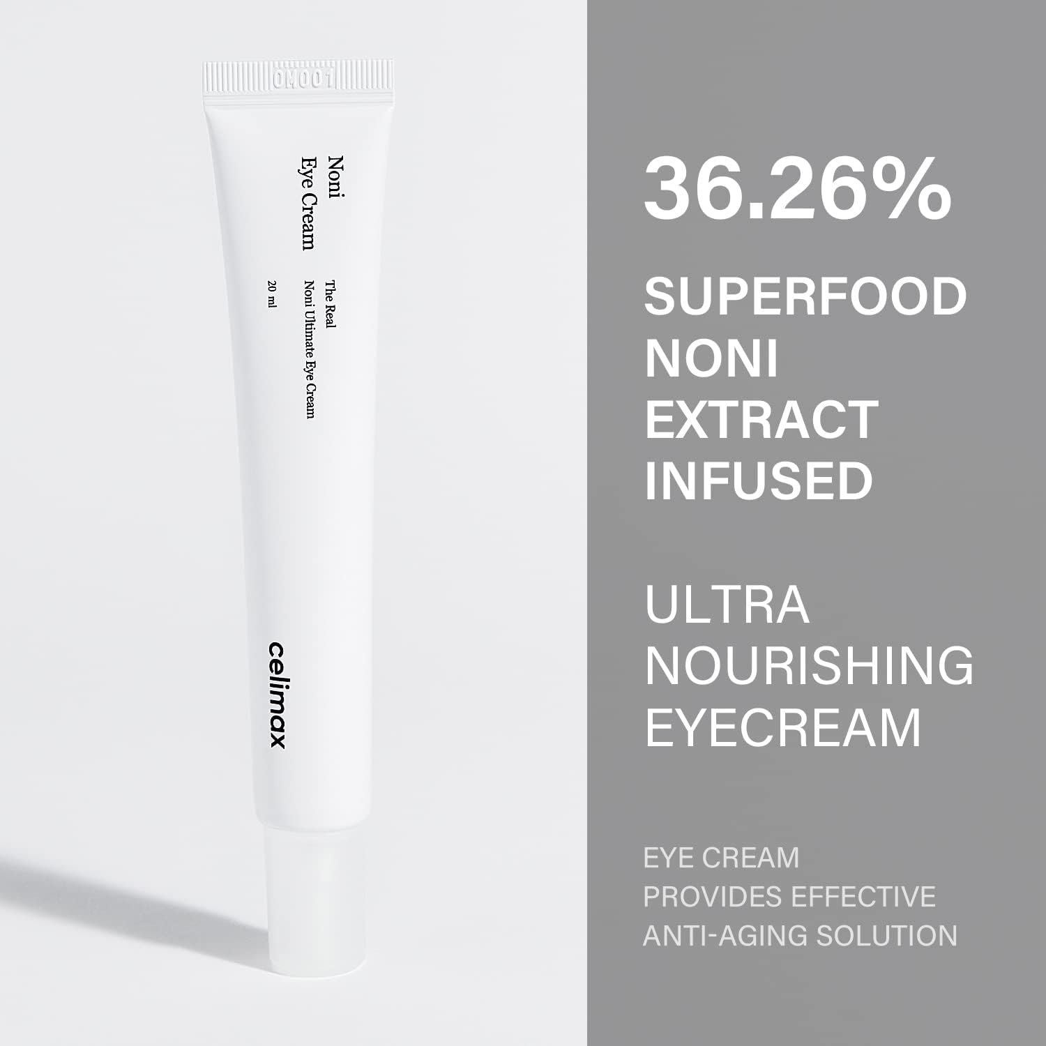 celimax Real Noni Eye Cream | with Noni & Bakuchiol Extract (Retinol), Against Wrinkles, Crows Feet and Dark Circles