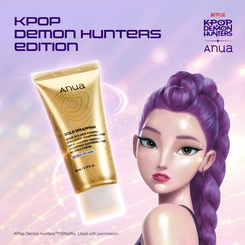 Anua – Kpop Demon Hunters Golden masque wrapping raffermissant au collagène 80ml