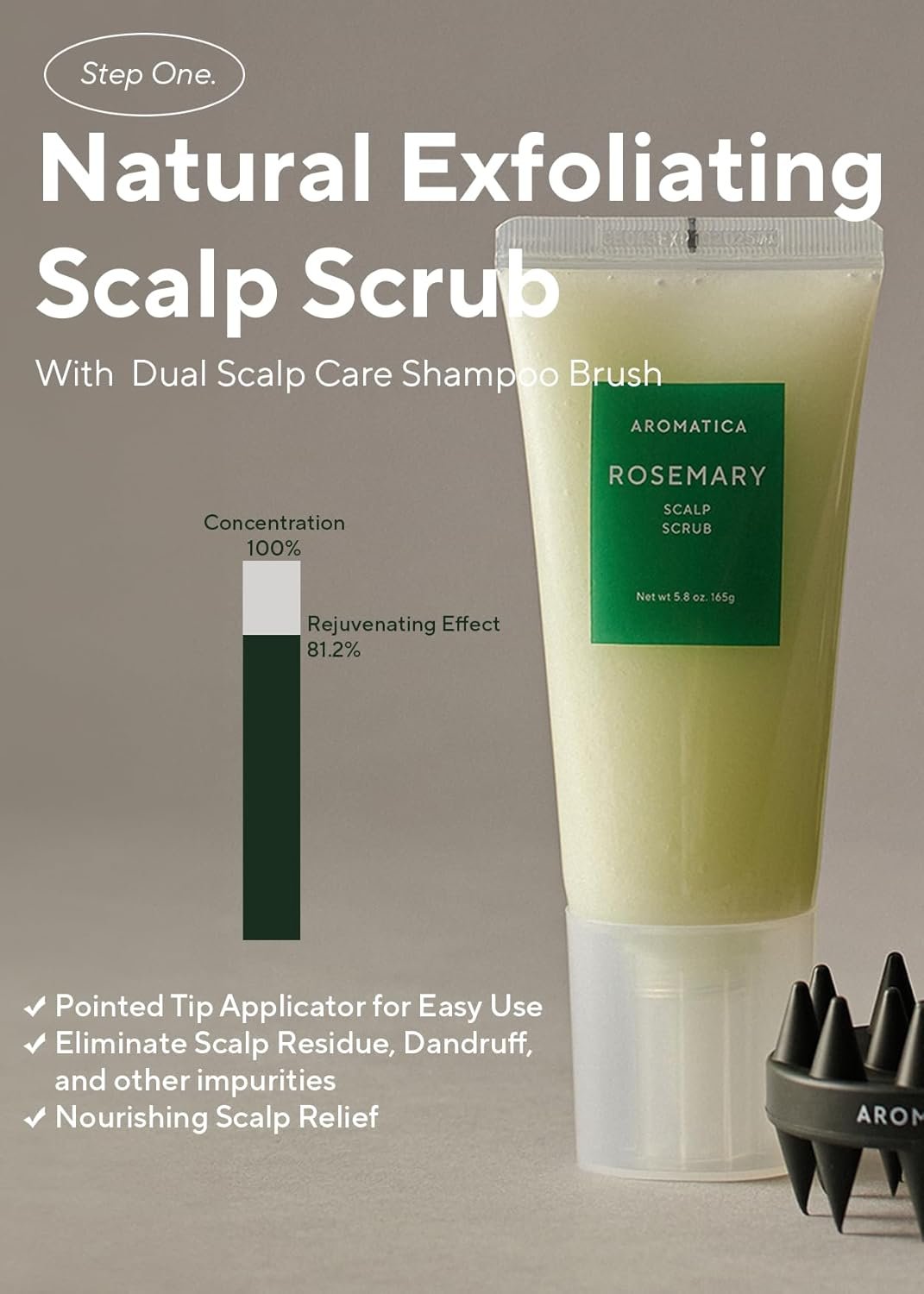 AROMATICA Rosemary Scalp Care Gift Set – Hydrating Scalp Treatment with Rosemary Enhancer and Scrub, Scalp massager with Dual Brush – Free from Sulfate, Silicone, and Paraben.