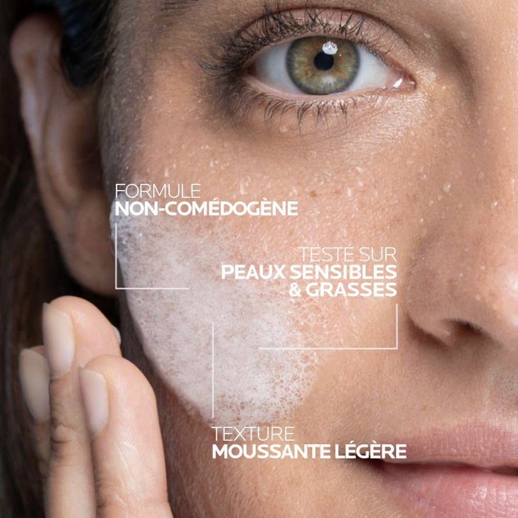 La Roche-Posay – Vitamine C – Gel Nettoyant Visage – pour tous Types de Peaux, Même Sensibles et Grasses – Vitamine C et BHA – Mousse Nettoyante Visage Rénovateur Eclat 200ml