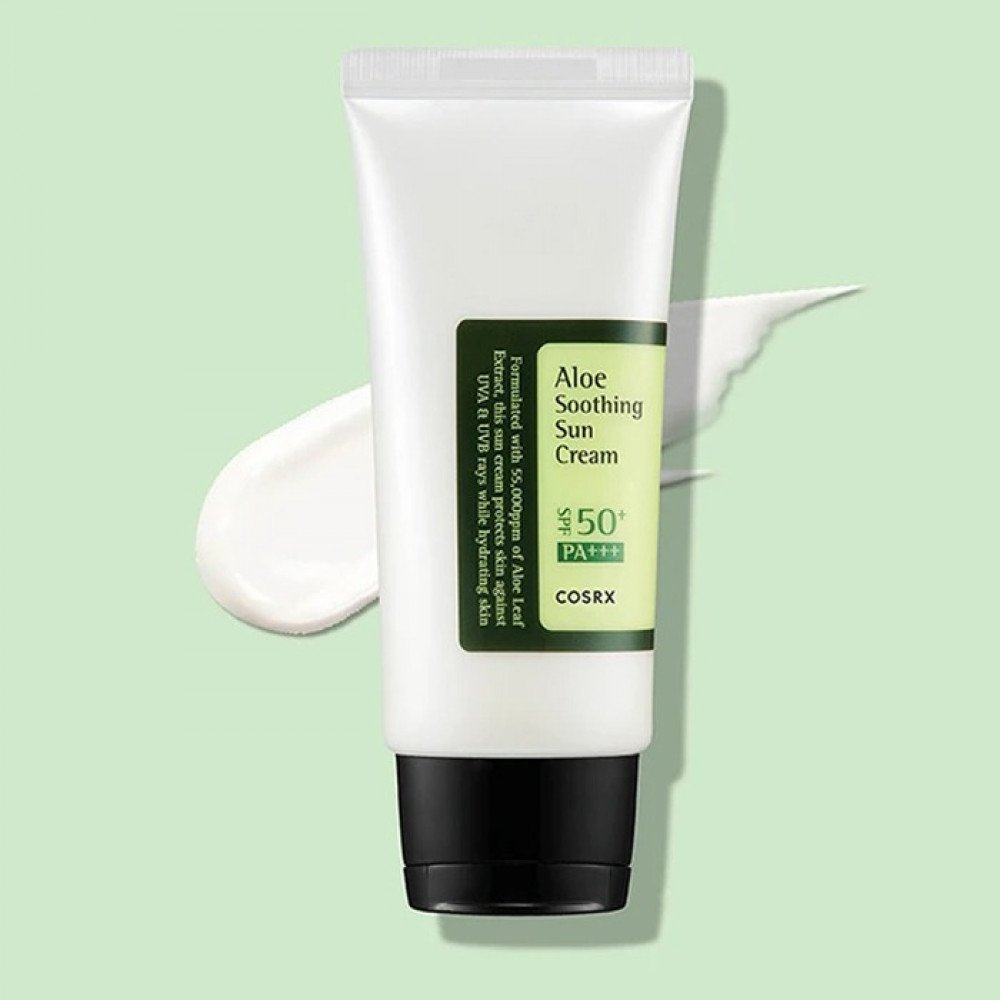 +++ COSRX Aloe Soothing Sun Cream SPF50 PA واقي الشمس بخلاصة الصبار