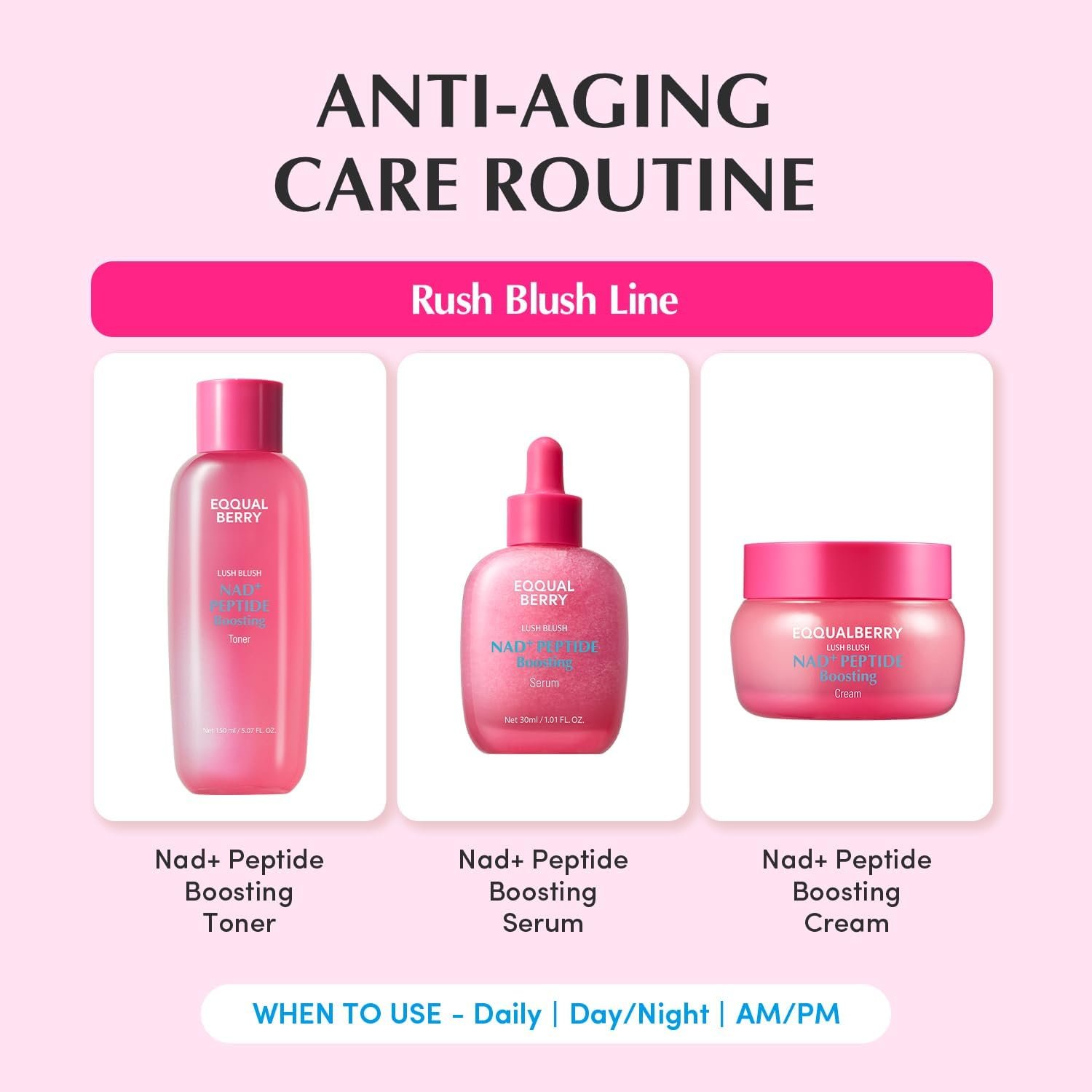 Eqqualberry NAD+ Peptide Boosting Cream